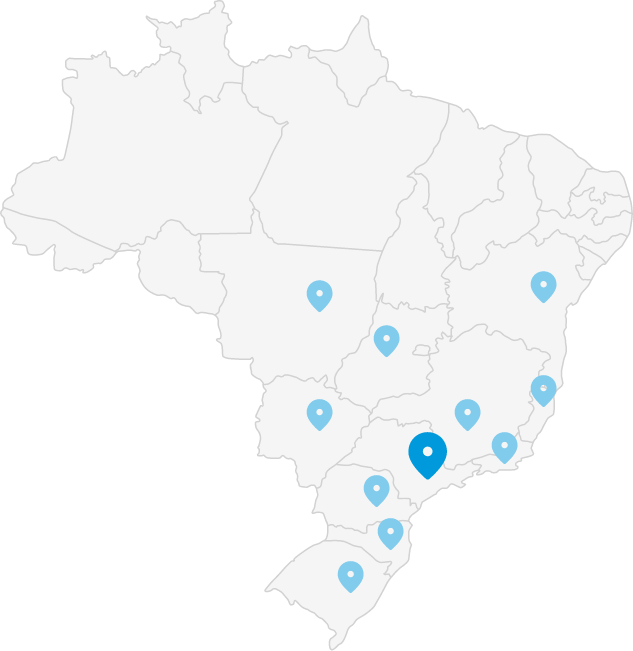 Mapa de Representantes no Brasil